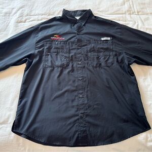 Black Columbia PFG Circuit of The Americas Fishing Shirt
